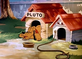 Screenshots from the 1946 Disney cartoon Pluto
