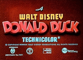 Screenshots from the 1946 Disney cartoon Wet Paint