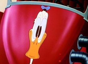 Screenshots from the 1946 Disney cartoon Wet Paint