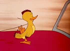 Screenshots from the 1946 Disney cartoon Wet Paint
