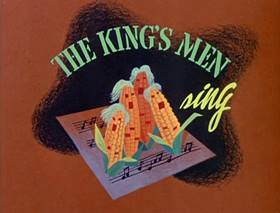 Screenshots from the 1946 Disney cartoon The Martins and the Coys