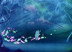 Screenshots from the 1946 Disney cartoon Two Silhouettes