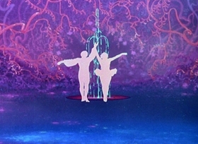 Screenshots from the 1946 Disney cartoon Two Silhouettes