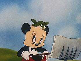 Screenshots from the 1946 Walter Lantz cartoon The Poet and Peasant