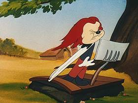 Screenshots from the 1946 Walter Lantz cartoon The Poet and Peasant