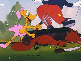 Screenshots from the 1946 Walter Lantz cartoon The Poet and Peasant