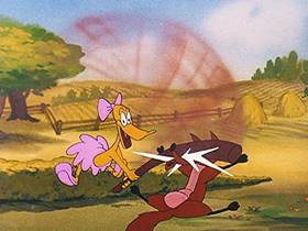 Screenshots from the 1946 Walter Lantz cartoon The Poet and Peasant