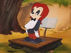 Screenshots from the 1946 Walter Lantz cartoon The Poet and Peasant