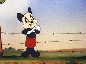 Screenshots from the 1946 Walter Lantz cartoon Apple Andy
