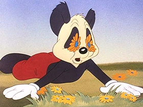 Screenshots from the 1946 Walter Lantz cartoon Apple Andy