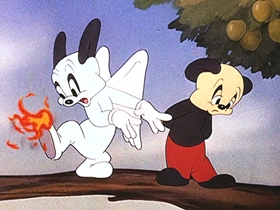 Screenshots from the 1946 Walter Lantz cartoon Apple Andy