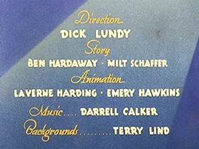 Screenshots from the 1946 Walter Lantz cartoon Apple Andy