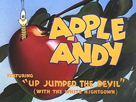 Screenshots from the 1946 Walter Lantz cartoon Apple Andy