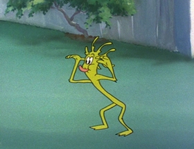 Screenshots from the 1946 Walter Lantz cartoon The Wacky Weed