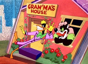 Screenshots from the 1946 Warner Bros. cartoon Book Revue