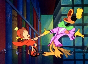 Screenshots from the 1946 Warner Bros. cartoon Book Revue