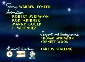 Screenshots from the 1946 Warner Bros. cartoon Book Revue