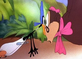 Screenshots from the 1946 Warner Bros. cartoon Baby Bottleneck