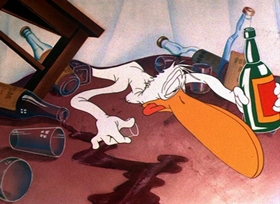 Screenshots from the 1946 Warner Bros. cartoon Baby Bottleneck