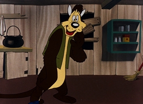 Screenshots from the 1946 Warner Bros. cartoon Hush My Mouse