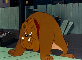 Screenshots from the 1946 Warner Bros. cartoon Hush My Mouse