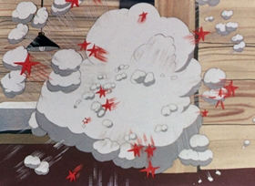 Screenshots from the 1946 Warner Bros. cartoon Hush My Mouse