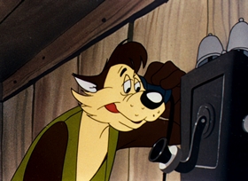 Screenshots from the 1946 Warner Bros. cartoon Hush My Mouse
