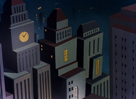 Screenshots from the 1946 Warner Bros. cartoon Hush My Mouse