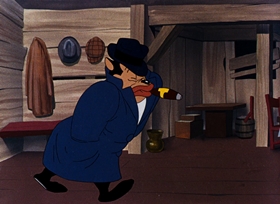 Screenshots from the 1946 Warner Bros. cartoon Hush My Mouse