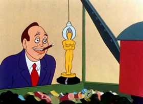 Screenshots from the 1946 Warner Bros. cartoon Hollywood Daffy