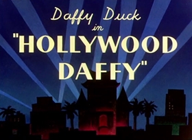 Screenshots from the 1946 Warner Bros. cartoon Hollywood Daffy