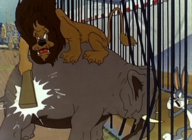 Screenshots from the 1946 Warner Bros. cartoon Acrobatty Bunny