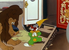 Screenshots from the 1946 Warner Bros. cartoon Acrobatty Bunny