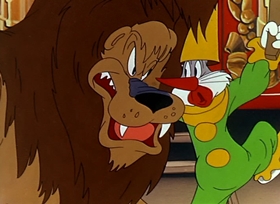 Screenshots from the 1946 Warner Bros. cartoon Acrobatty Bunny