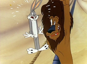 Screenshots from the 1946 Warner Bros. cartoon Acrobatty Bunny