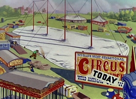 Screenshots from the 1946 Warner Bros. cartoon Acrobatty Bunny