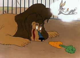 Screenshots from the 1946 Warner Bros. cartoon Acrobatty Bunny