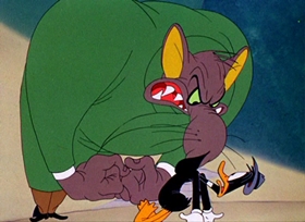 Screenshots from the 1946 Warner Bros. cartoon The Great Piggy Bank Robbery