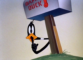 Screenshots from the 1946 Warner Bros. cartoon The Great Piggy Bank Robbery