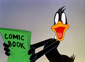 Screenshots from the 1946 Warner Bros. cartoon The Great Piggy Bank Robbery