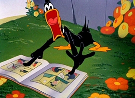 Screenshots from the 1946 Warner Bros. cartoon The Great Piggy Bank Robbery