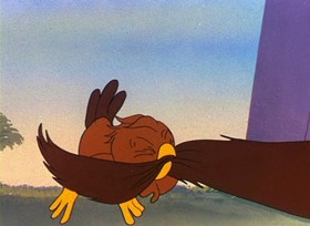 Screenshots from the 1946 Warner Bros. cartoon Walky Talky Hawky