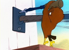 Screenshots from the 1946 Warner Bros. cartoon Walky Talky Hawky