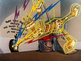 Screenshots from the 1946 Warner Bros. cartoon Mouse Menace