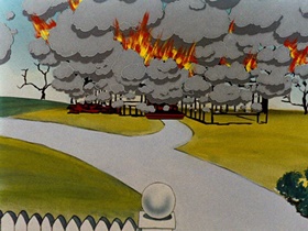 Screenshots from the 1946 Warner Bros. cartoon Mouse Menace