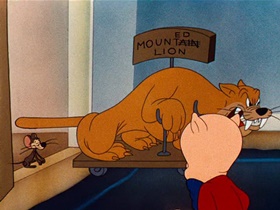 Screenshots from the 1946 Warner Bros. cartoon Mouse Menace
