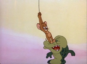 Screenshots from the 1947 MGM cartoon Cat Fishin
