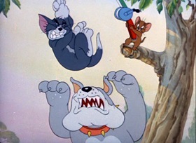 Screenshots from the 1947 MGM cartoon Cat Fishin