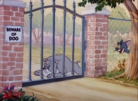 Screenshots from the 1947 MGM cartoon Cat Fishin