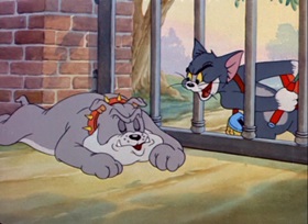Screenshots from the 1947 MGM cartoon Cat Fishin